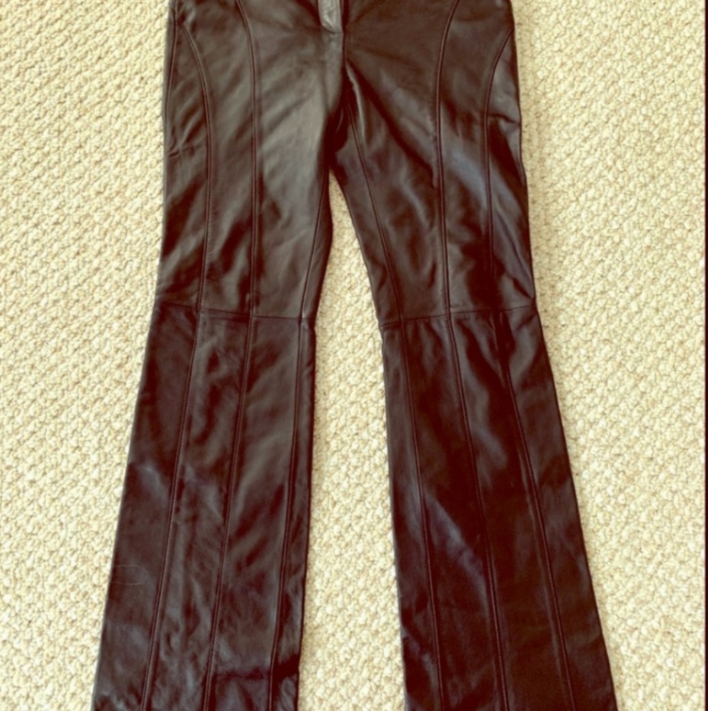 Bebe Women's Black Soft Leather Pants